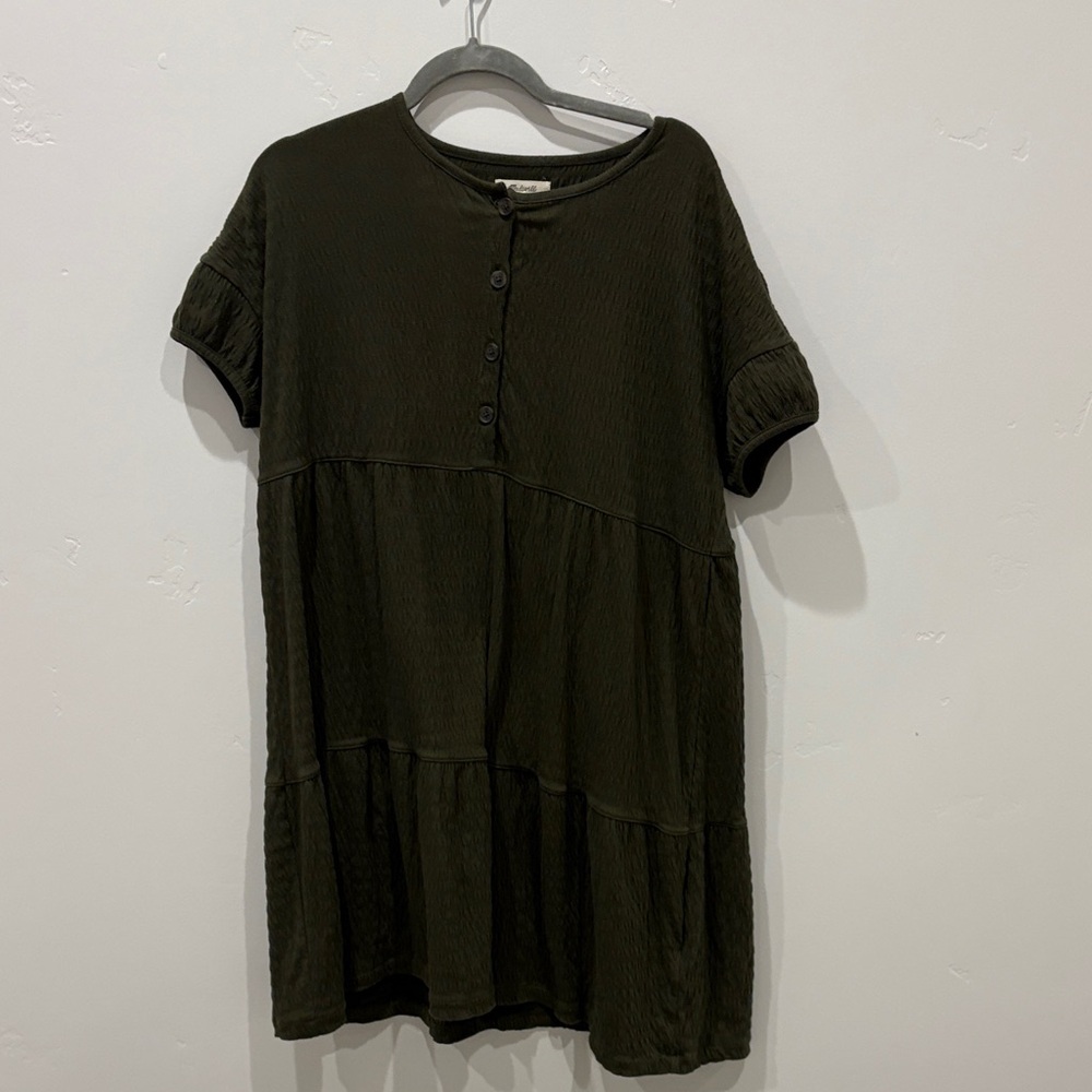 Madewell Dark Green Tiered Tunic